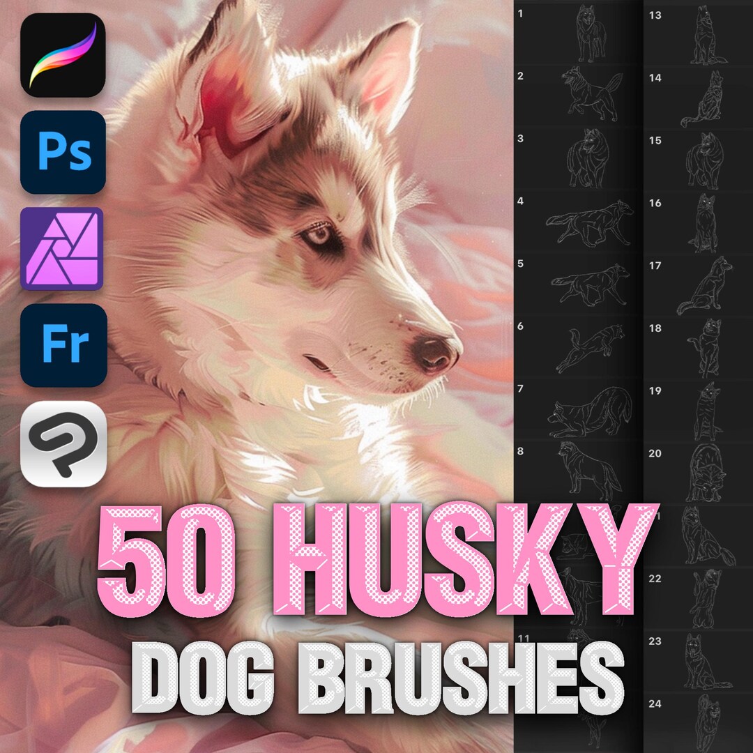 Dogs Brushes. Clip Studio Dog Brushes. Animals