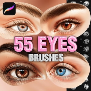 Procreate Female Eye brushes. Procreate eye portrait face