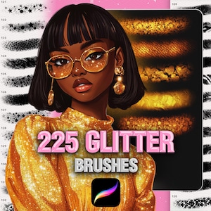 Procreate glitter brushes. Procreate texture brushes. Procreate shimmer brushes