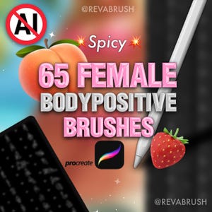 Procreate Female Body-positive Pose brushes
