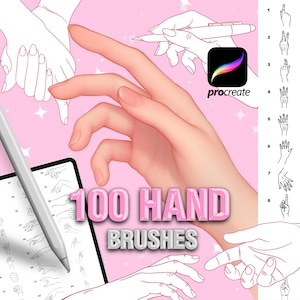 100 Hands Procreate Brushes (do pobrania w wersji cyfrowej)