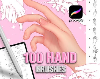 100 Hands Procreate Brushes (Digital Download)
