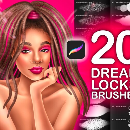 Procreate Dreadlocks Brushes. Afro Hair Brush. Hair Brushes. Etsy