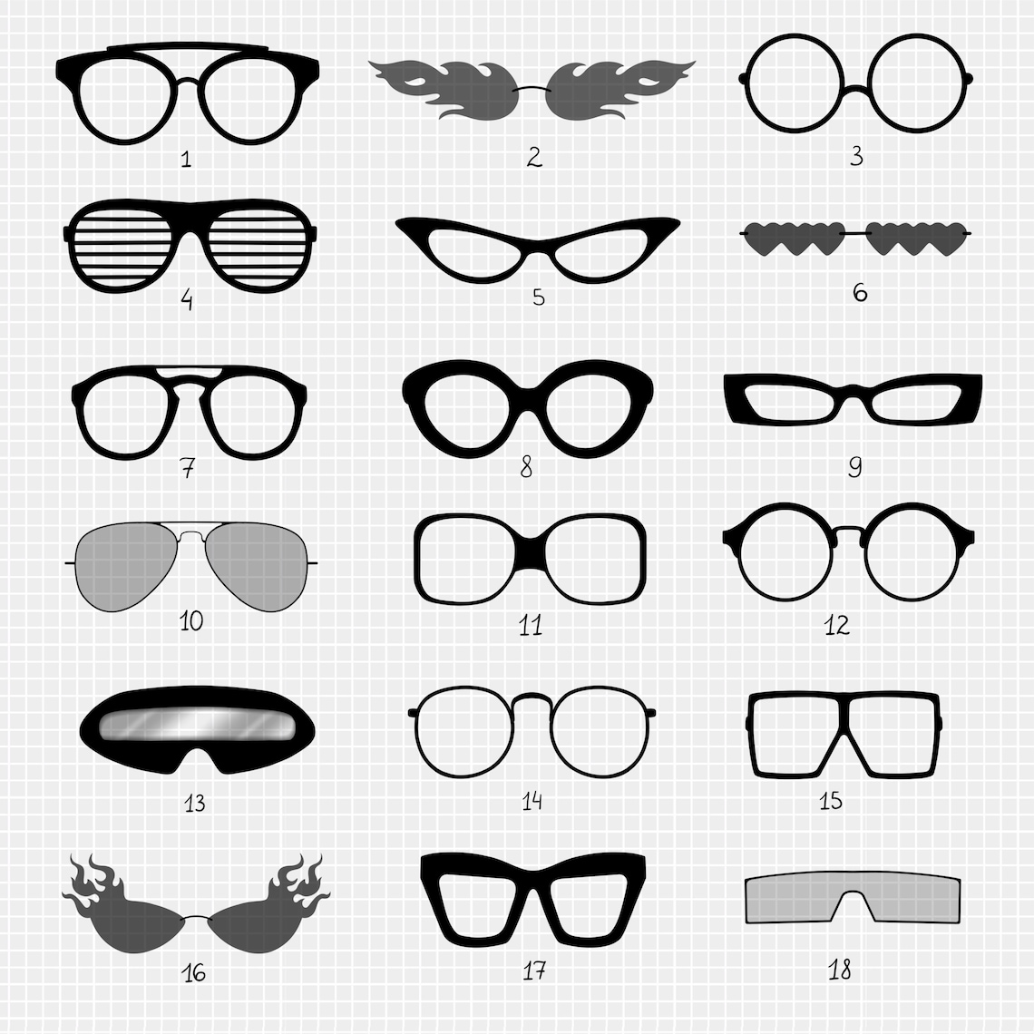 Photoshop Glasses Brushes. Portrait Guide Brush. Photoshop | Etsy
