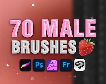Photoshop Male pose brushes. Clip Studio Male brushes. Affinity Photo Male brushes. Photoshop body stamps. Procreate Male pose brushes