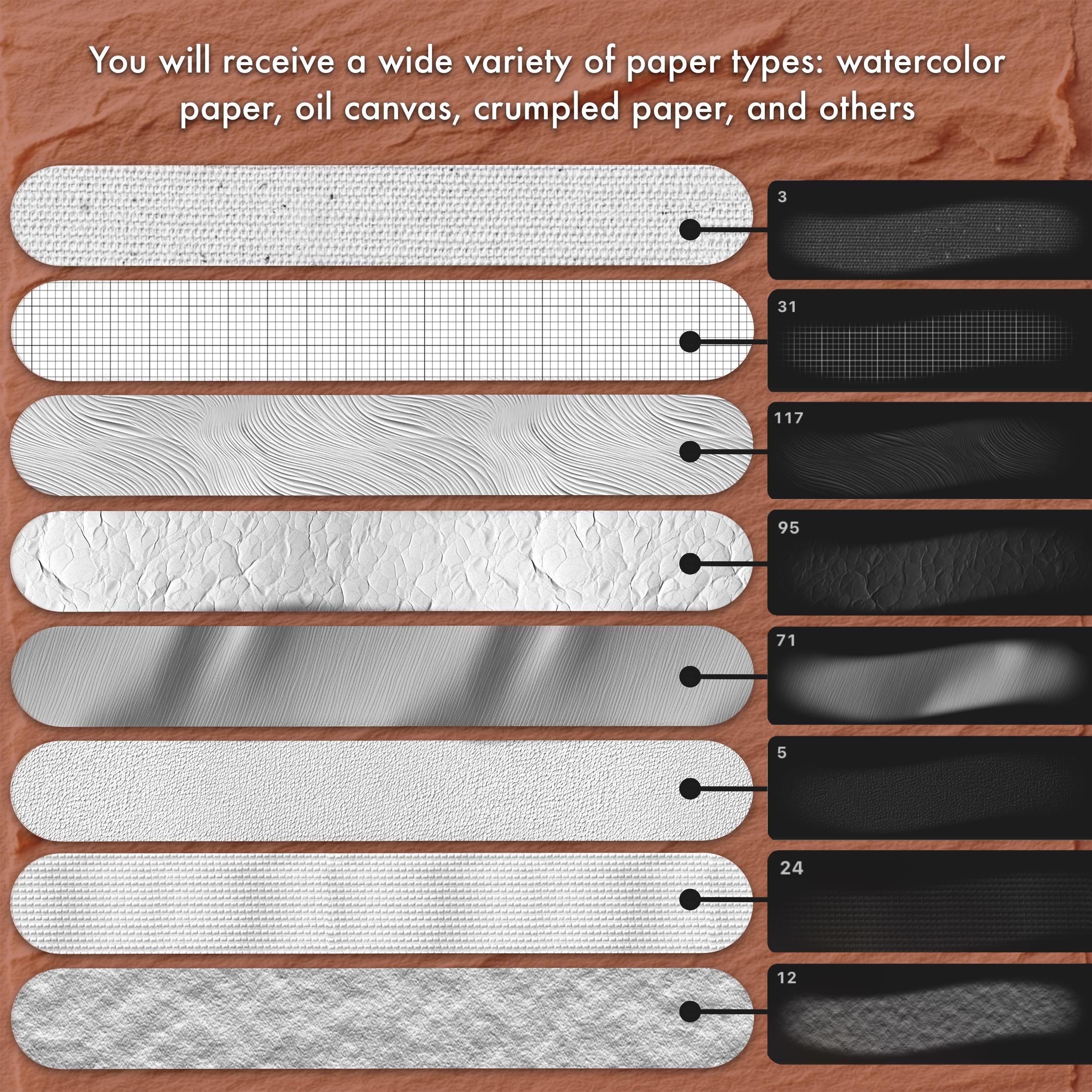 Photoshop Paper Texture Brushes. Clip Studio Watercolour Paper Texture ...