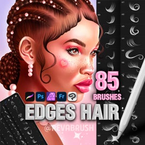 Photoshop Haar Pinsel: Frisuren, Zöpfe, Lockig, Porträt Gesicht weiblich