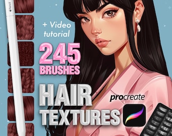 Procreate Hair Brushes: Braids, Curly, Wave, Afro Hairstyles