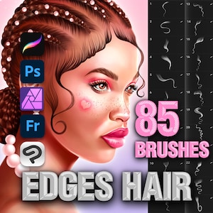 Photoshop Hair brushes. Photoshop Edges hair stamps. Photoshop Hairstyle brushes. Clip Studio hair brushes. Clip Studio portrait face brush
