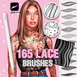 Procreate Lace brushes. Procreate Fabric brushes. Procreate texture brushes