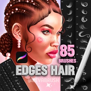 Procreate Hair Kanten & Hairstyle Portrait Pinsel