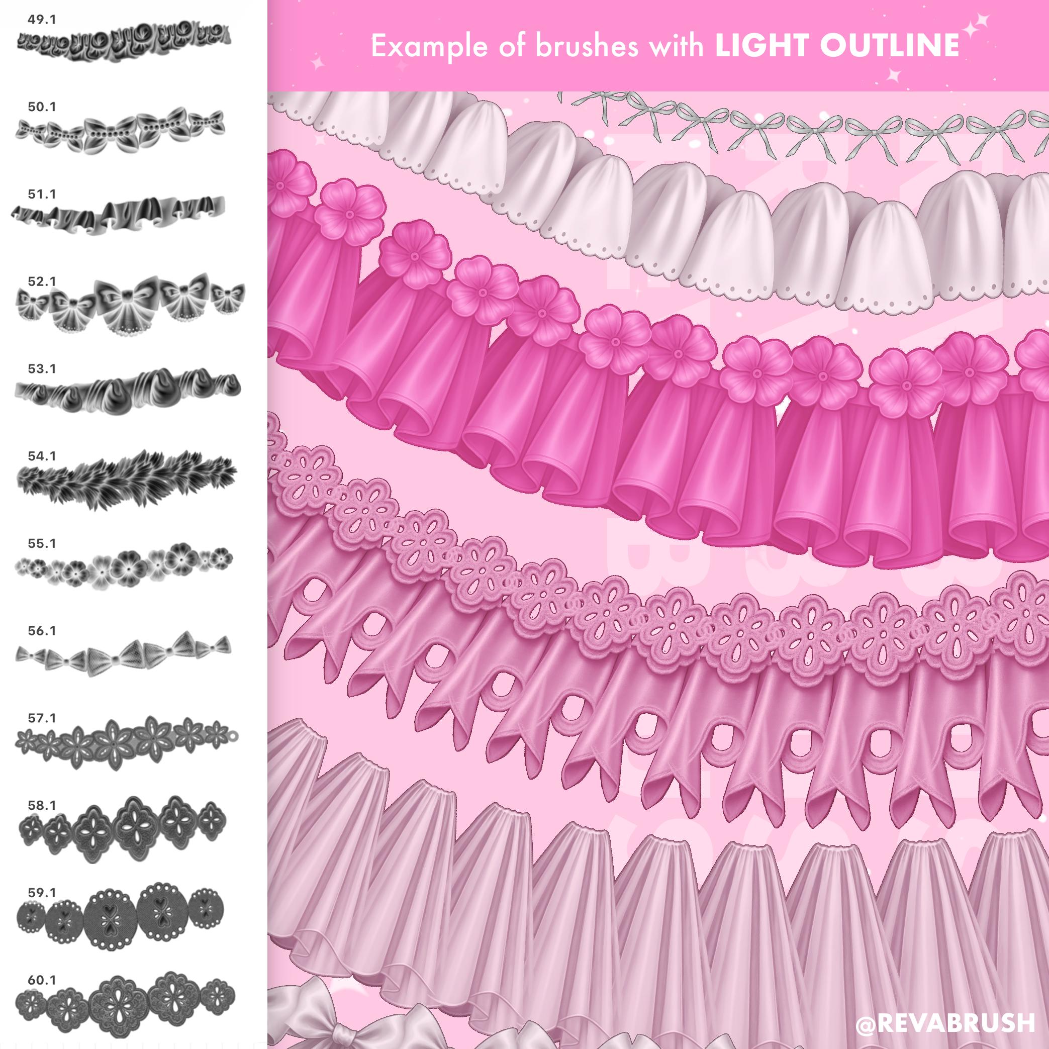 Procreate Lace Ruffle Brushes: Fashion Clothes Set - Etsy