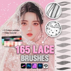 Procreate Lace brushes. Procreate Fabric brushes. Procreate texture brushes