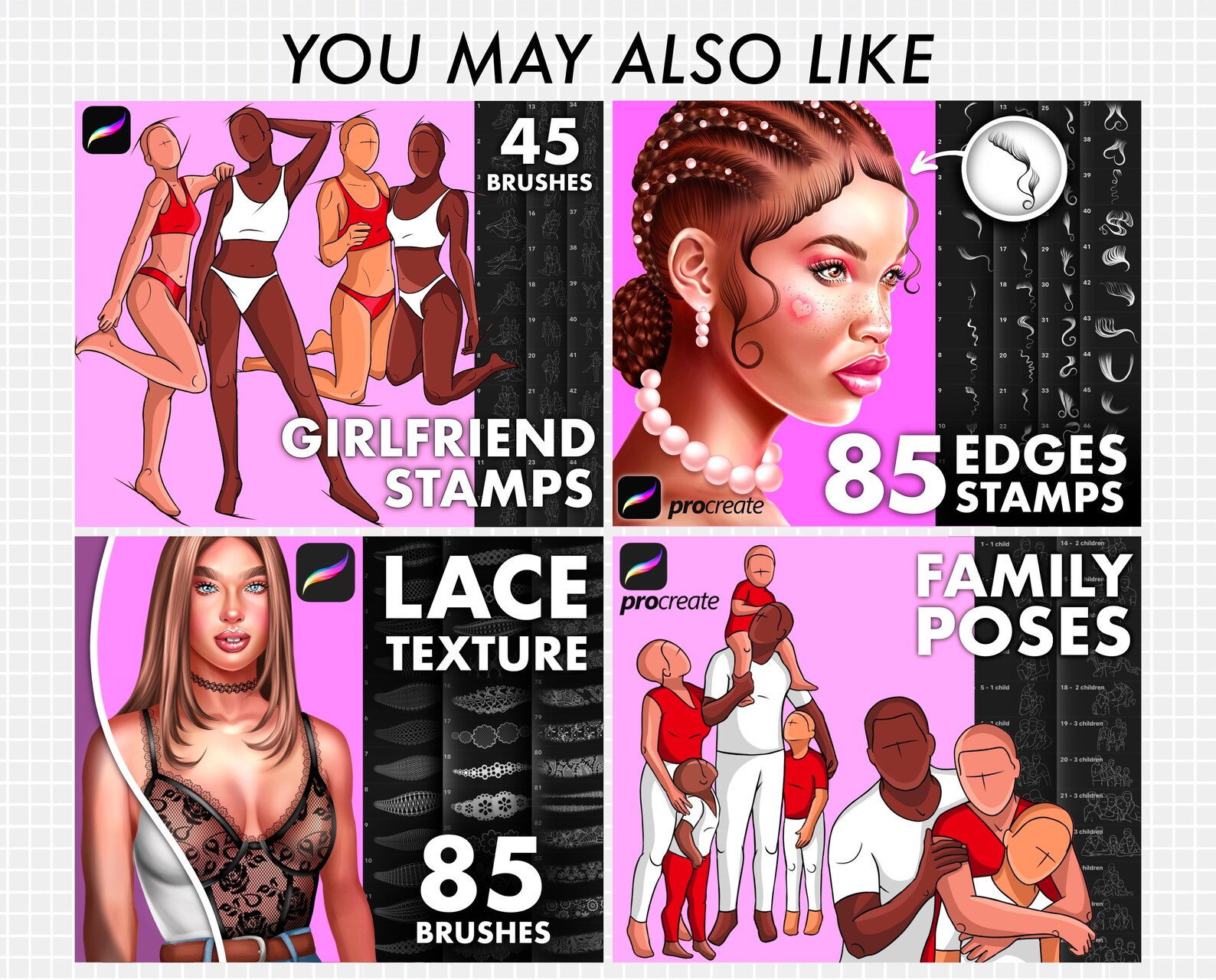 Procreate Zipper Brushes. Procreate Zip Brush Set. Brushes for Etsy