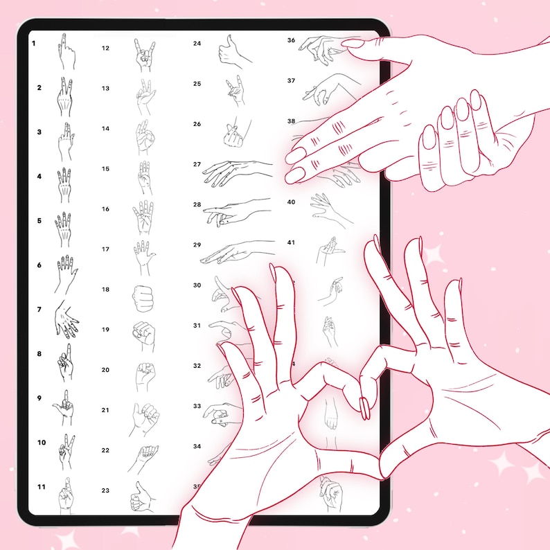 100 Hands Procreate Brushes (Digital Download) image 3