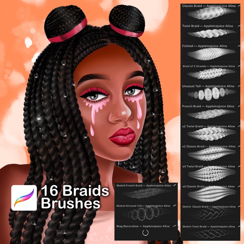 procreate hair brushes free download