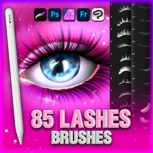 Photoshop Lashes brushes. Clip Studio Portrait Face brushes. Photoshop Eyelashes stamps. Photoshop Eyes female brushes. Eyes Makeup brushes