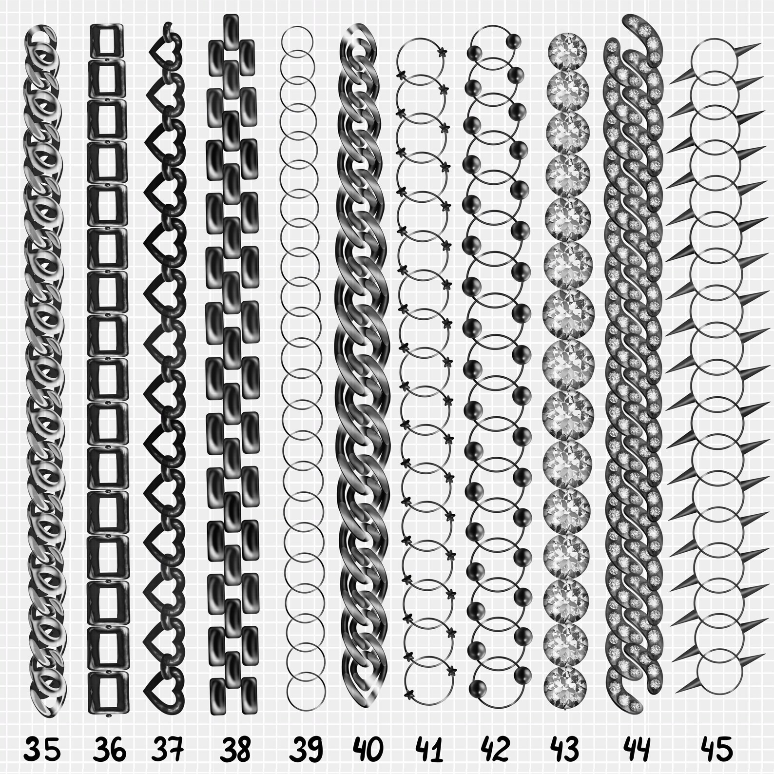 Procreate Chain Brushes. Procreate Chains Brush. Procreate Etsy