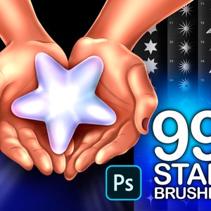 Photoshop Star Stamps. Digital Stars. Doodles Galaxy and Sparkles Brushes. Portrait Brush set. Photoshop Stamp Brush. Brushes for Photoshop