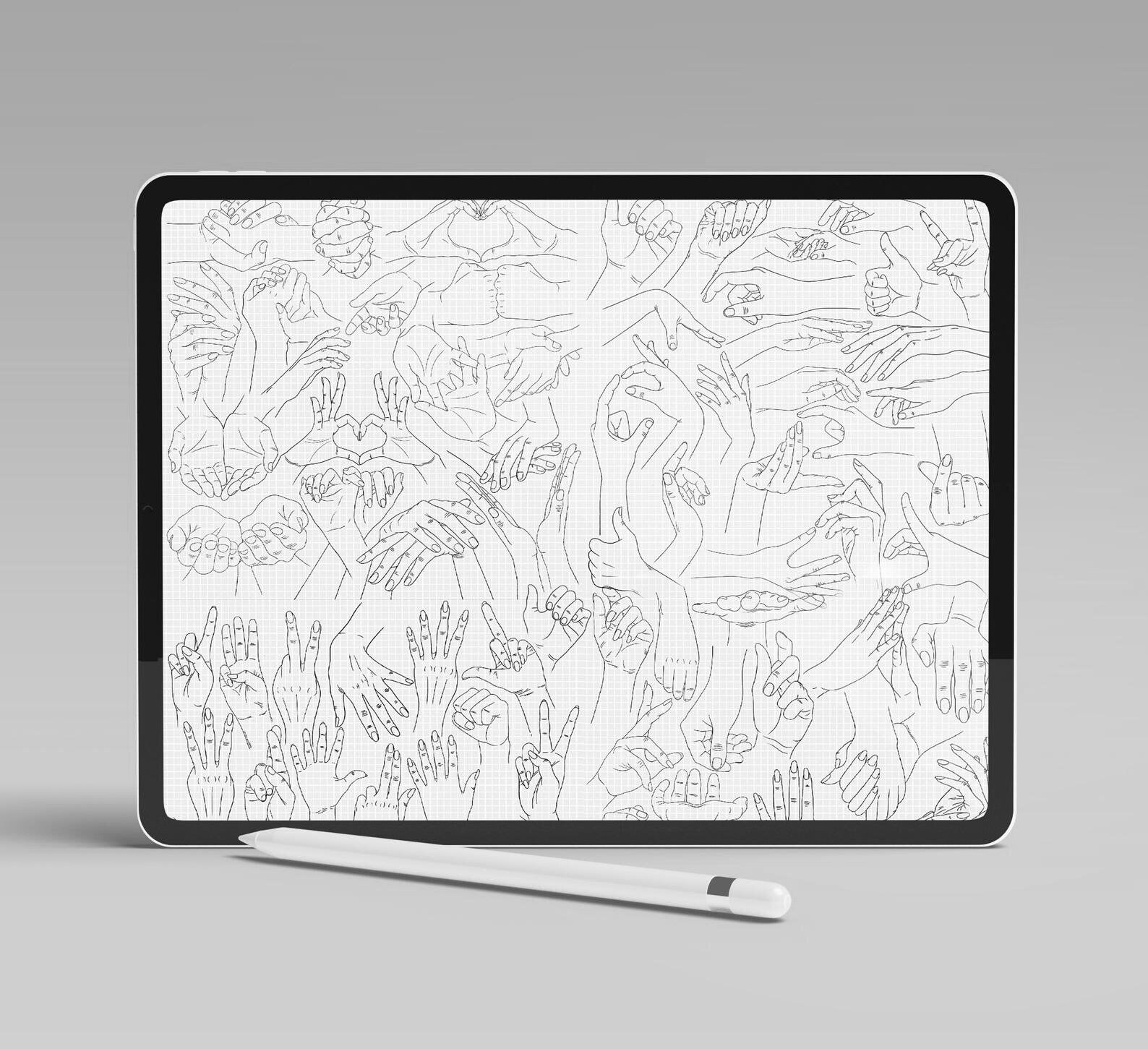 Procreate Hand Stamp Brushes. Hands Brushes. Procreate Hands Etsy