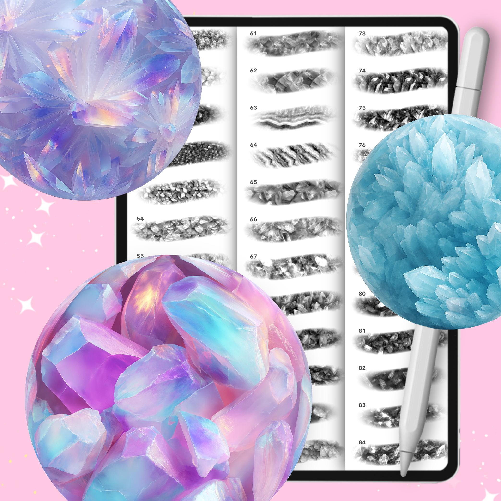 Crystal Texture Pump Crystal Texture Brushes for Procreate, Photoshop, Clip Studio Paint ...