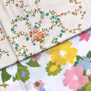 Vintage 1960s "Flower Power" Flat Sheets~Each Sold Separately