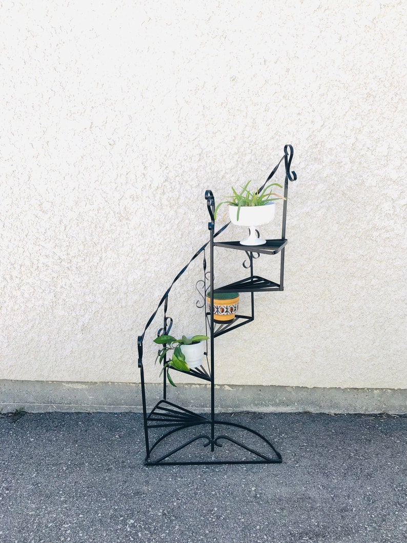 MCM Wrought Iron Spiral Staircase Plant/ Display Standcirca Etsy