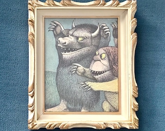 Vintage Where The Wild Things Are Shadow Box, Maurice Sendak Art