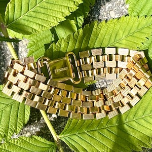 Vintage Sarah Coventry Gold Tone Link Bracelet - 1960s Costume Jewelry