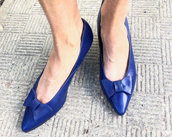 Women High Heels Leather Dress Pumps Shoe Ladies Pointed Toe Elegant Work Blue Pumps Genuine Leather,Blue,37 Women High Heels Leather Dress Pumps Shoe Ladies Pointed Toe Elegant Work Blue Pumps Genuine Leather,Blue,37