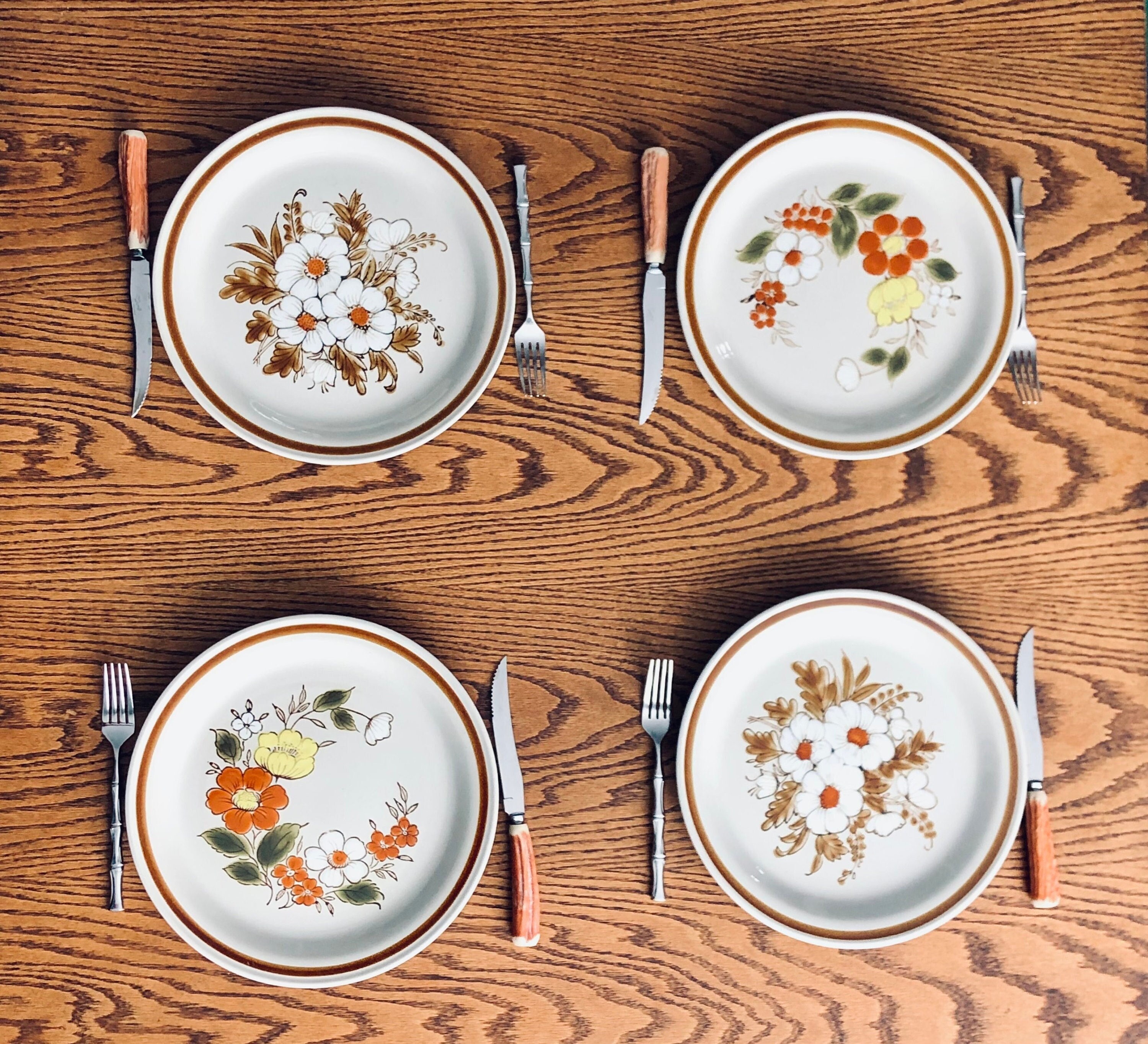 Stoneware plates from 70s - Etsy 日本