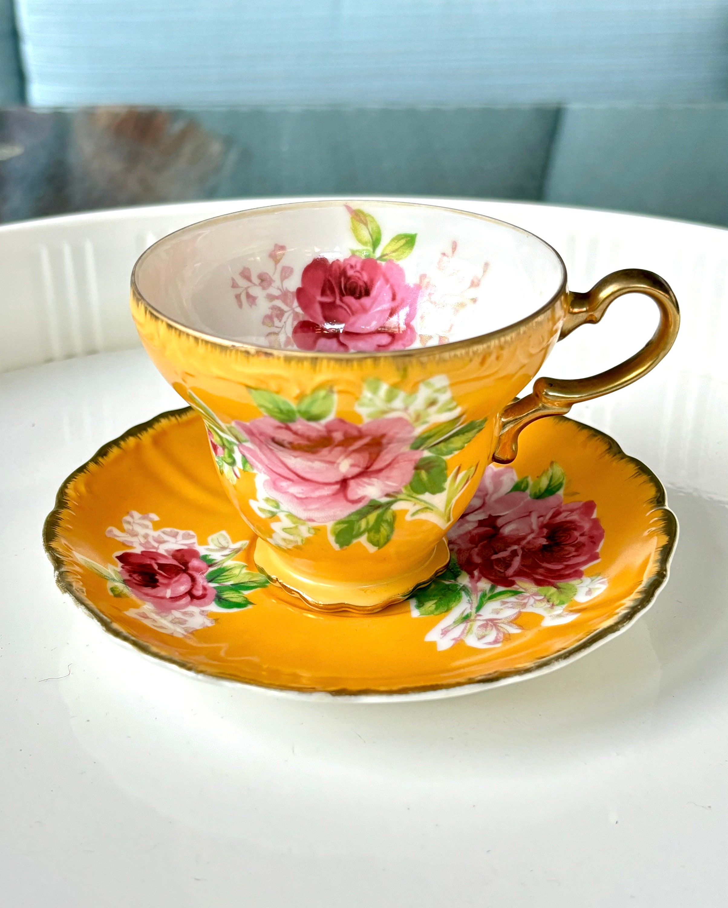 ✩roji✩さん用セット Saji (japan) Fine China Teacup & Saucer Set SJ-223 Yellow With