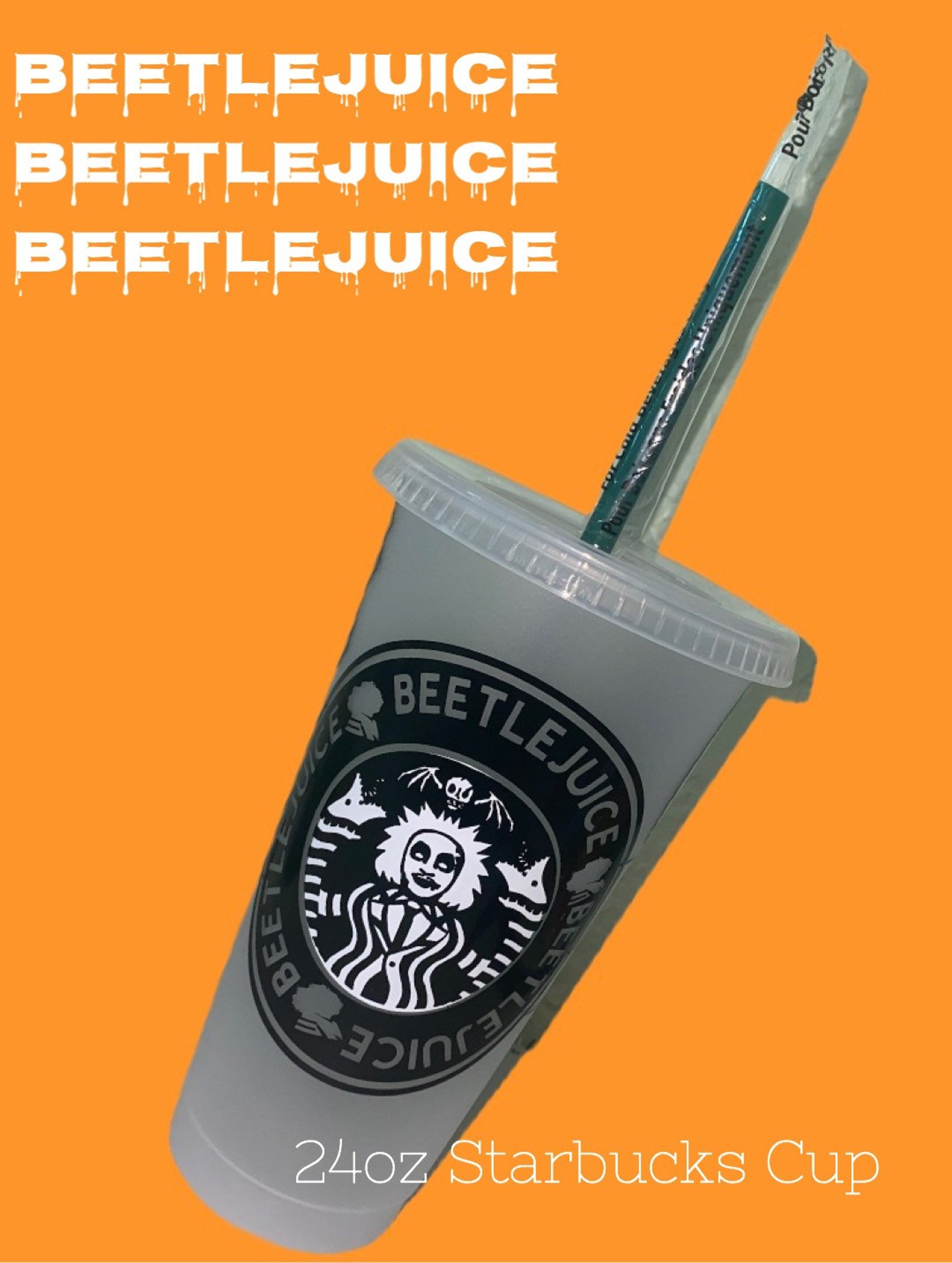 Beetlejuice Cup Beetle juice Cup Starbucks Cup Etsy