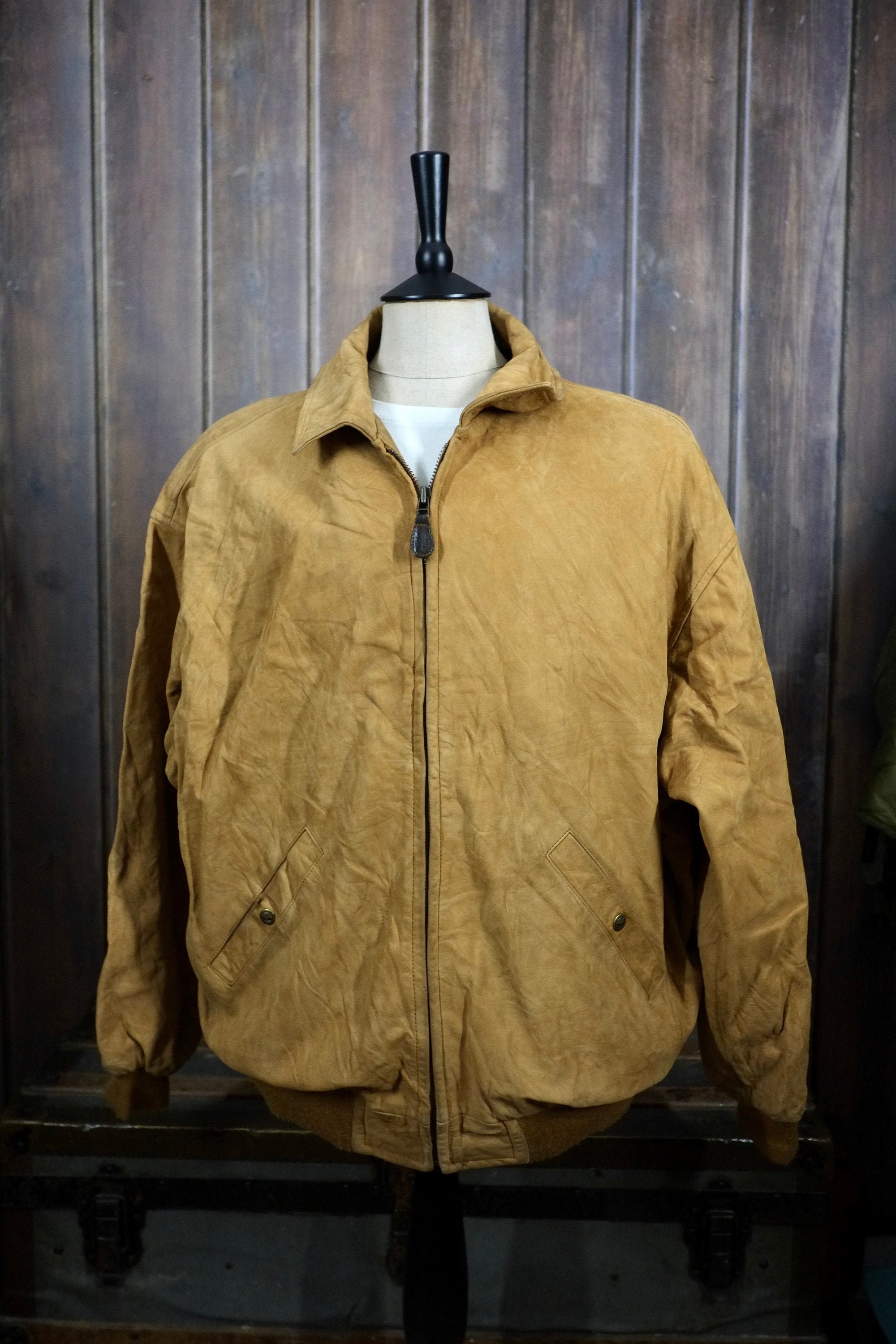 Timberland Cowhide Leather Jacket Etsy