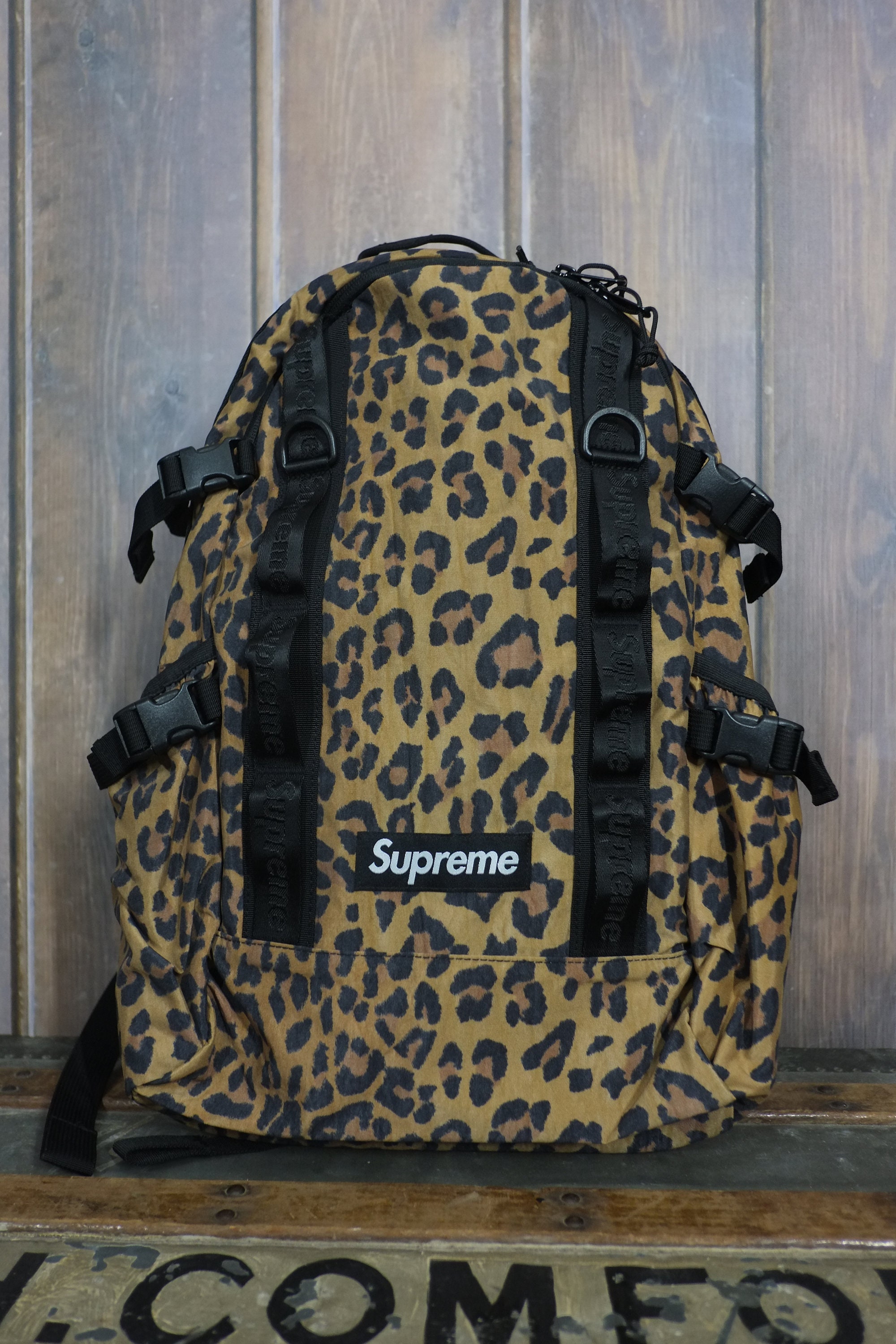 Supreme backpack leopard sale Supreme backpack leopard sale