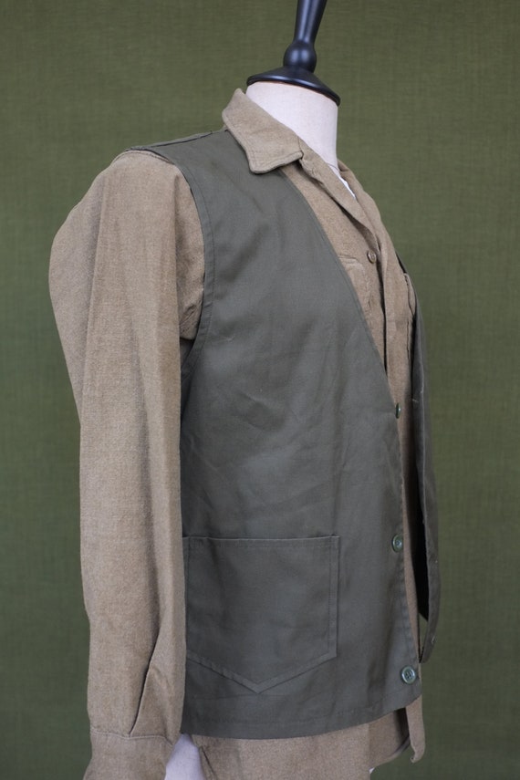 Spanish military waistcoat, olive green, size S - image 5