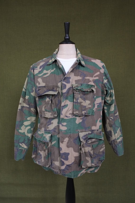 Vintage Camouflage Military Field Jacket