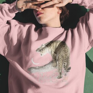 Vintage Tiger Crewneck Womens Tiger Hoodie Vintage Tiger Shirt Chinese Tiger Hoodie Aesthetic Tiger Shirt Aesthetic Tee Crew Neck Sweatshirt