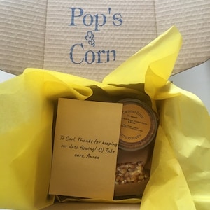Caramel Crisp Gourmet Popcorn kit. Delicious all-natural ingredients. Includes popcorn kernels  | Personalised gift