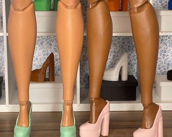 Tacchi a spillo per bambole di moda alte e curve in scala 1.6