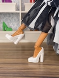 Chunky heel shoes for Curvy and Tall 1.6 Scale Fashion Dolls