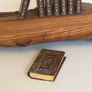 1:12 scale Miniature Library Book, Antique Style Miniature Dollhouse Decor