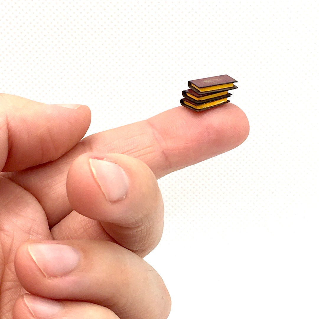 ︎❁⃘nico33 おまとめ3点セット︎❁⃘ 1:24 Scale Set of 3 Miniature Books, Dollhouse Library