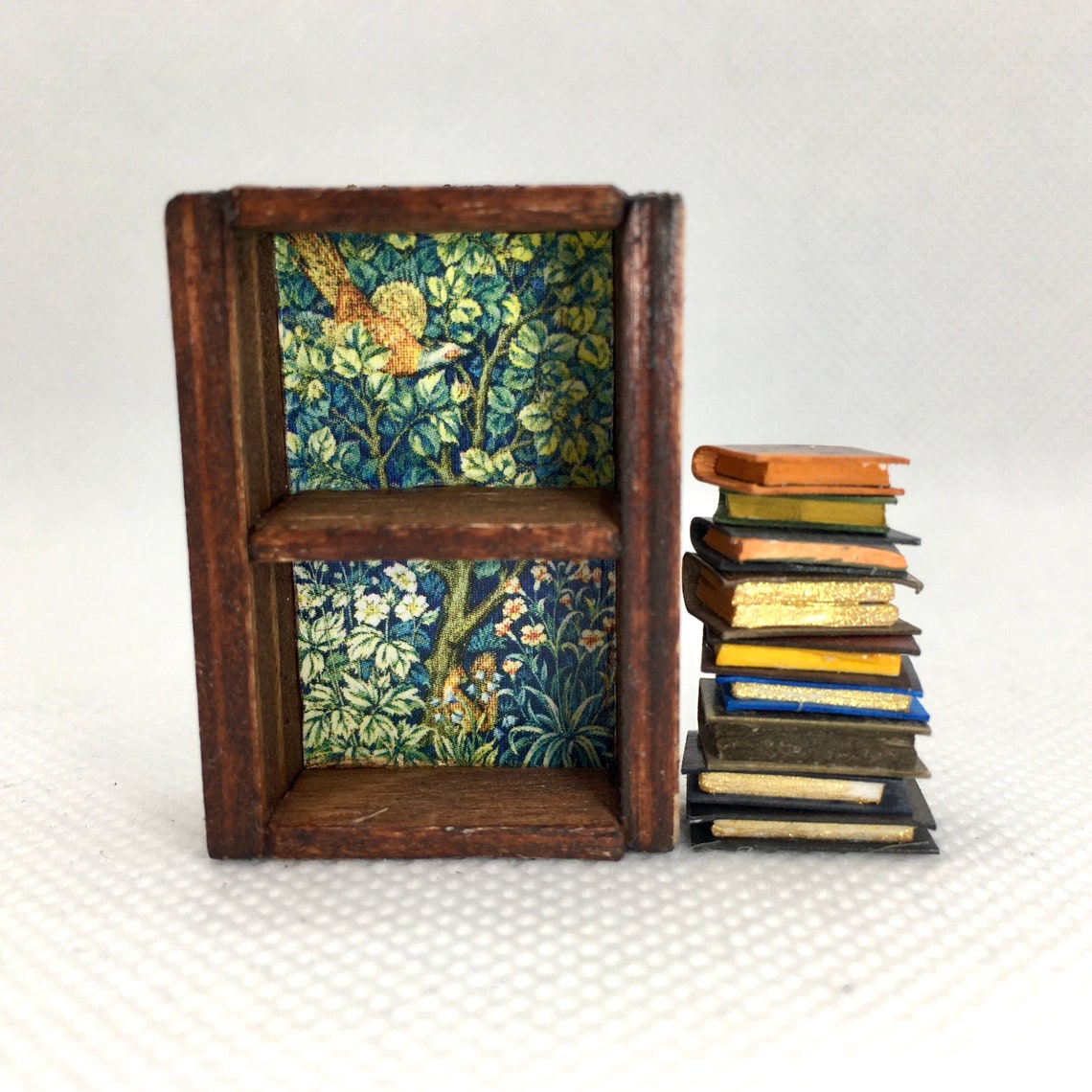 124 scale Miniature Bookcase with 9 Dollhouse Books Etsy