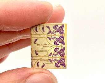 1:12 scale Antique Miniature Book, One inch scale Dollhouse Library Accessories