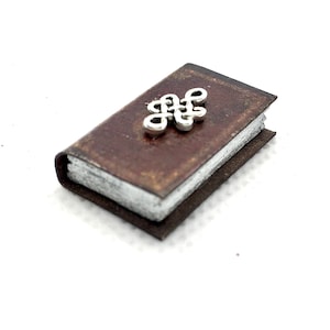 1:12 Grimoire, Puppenhaus Buch der Zaubersprüche, Miniatur Bibliothek, antikes Puppenhausbuch