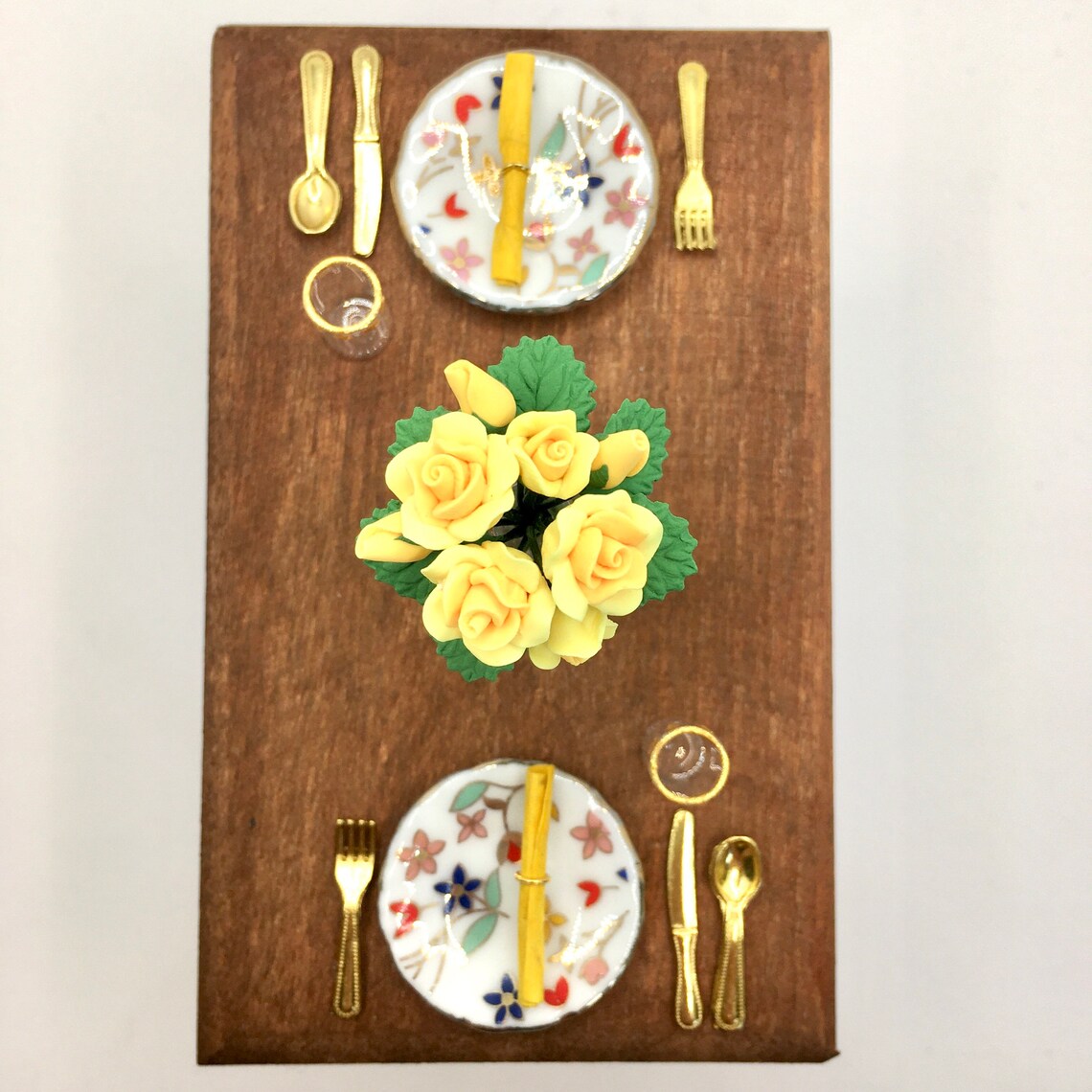 Tableware Mini 1:12 Scale Lovely Miniature Tableware Set, Elegant Dollhouse ...