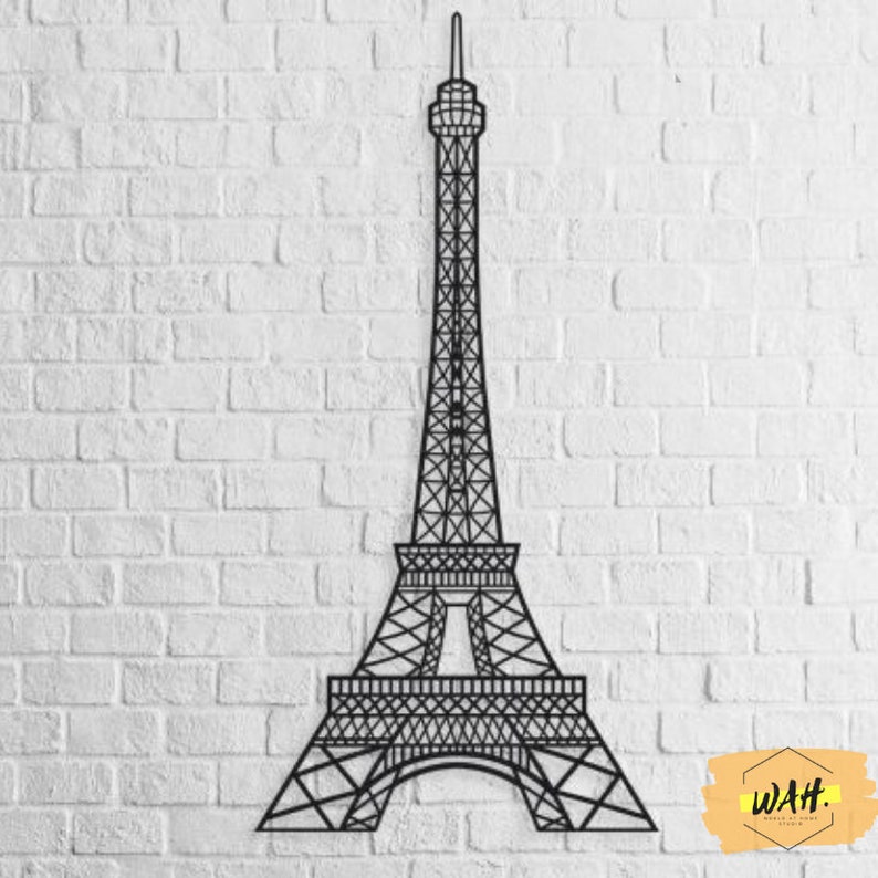 Eiffel Tower Metal Wall Decor Metal Eiffel Tower Art Etsy