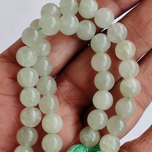 Natural Green Jade Beads, Smooth Gemstone Loose Beads, Gemstone Beads, Semi Precious Beads, 4mm ,6mm, 8mm,10mm,12mm
