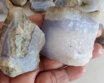 Natural Raw Blue Chalcedony Rough, Untreated Rough, Natural Blue Chalcedony, Loose Gemstone